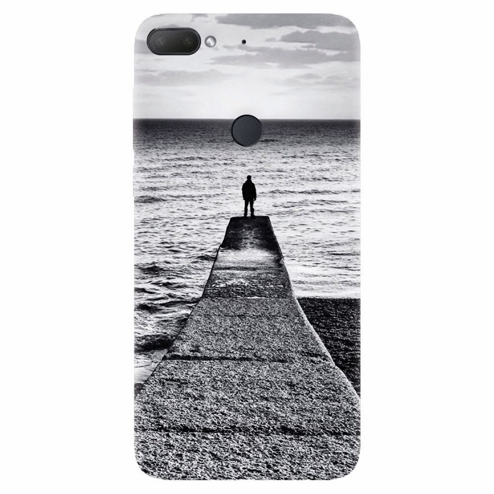 Husa silicon pentru Htc Desire 12 Plus, Abstract Dock Man Grey