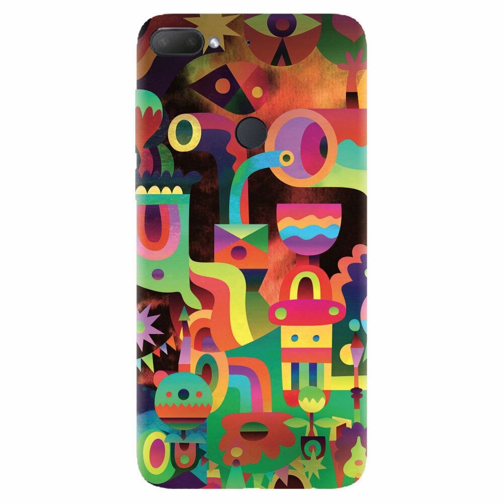 Husa silicon pentru Htc Desire 12 Plus, Abstract Colorful Shapes