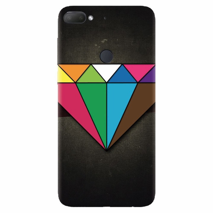 Силиконов капак, съвместим с Htc Desire 12 Plus, Colorful Diamond