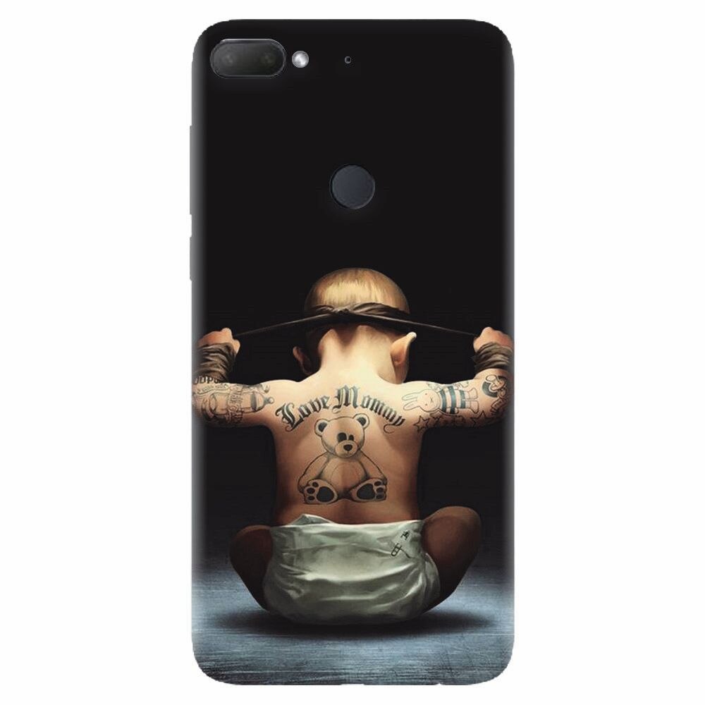 Husa silicon pentru Htc Desire 12 Plus, Body Builder Cute Baby Tattoo