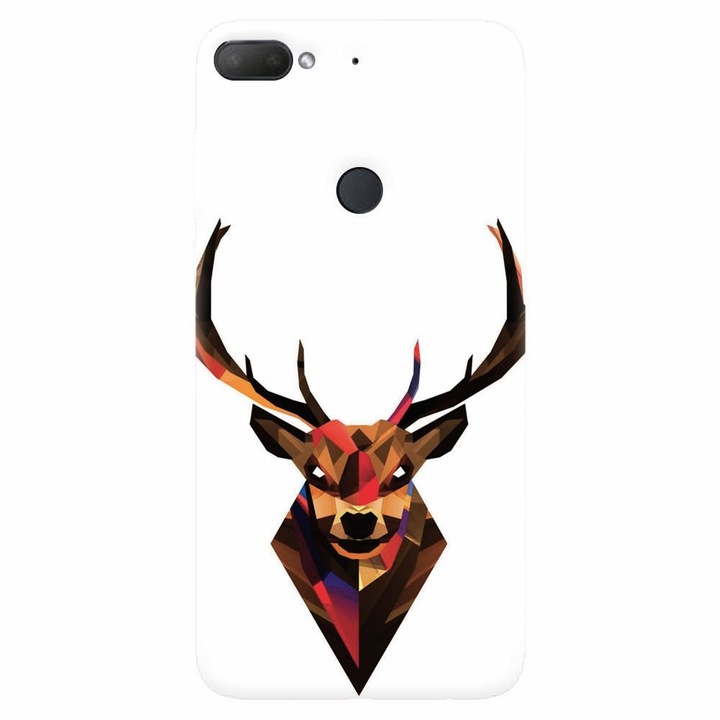Силиконов капак, съвместим с Htc Desire 12 Plus, Геометрична тибетска антилопа