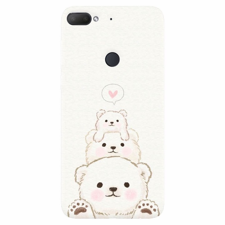 Силиконов капак, съвместим с Htc Desire 12 Plus, Family Bear