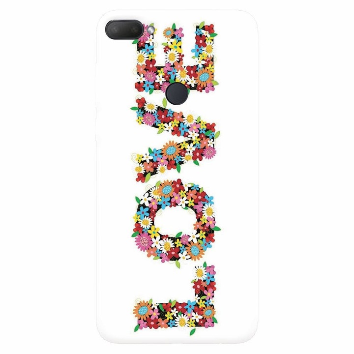 Силиконов капак, съвместим с Htc Desire 12 Plus, Love Made By Flowers