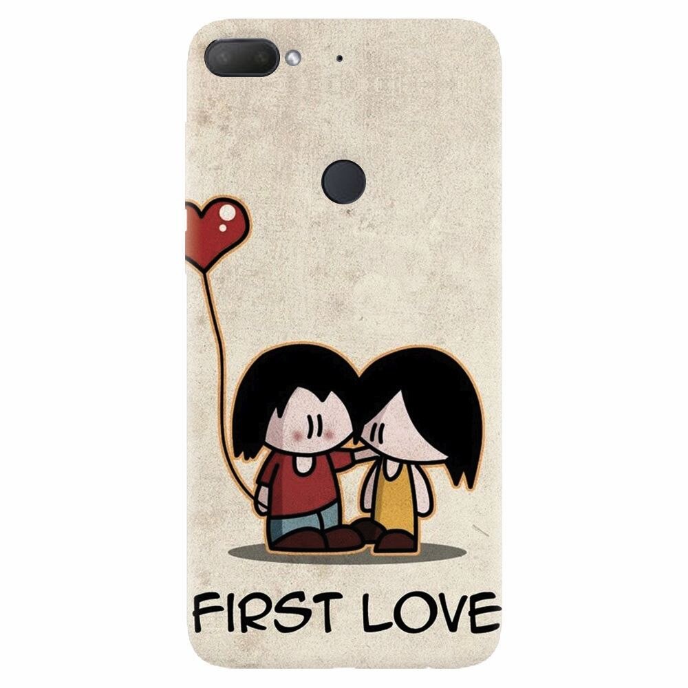 Husa silicon pentru Htc Desire 12 Plus, First Love Great Lock Screen