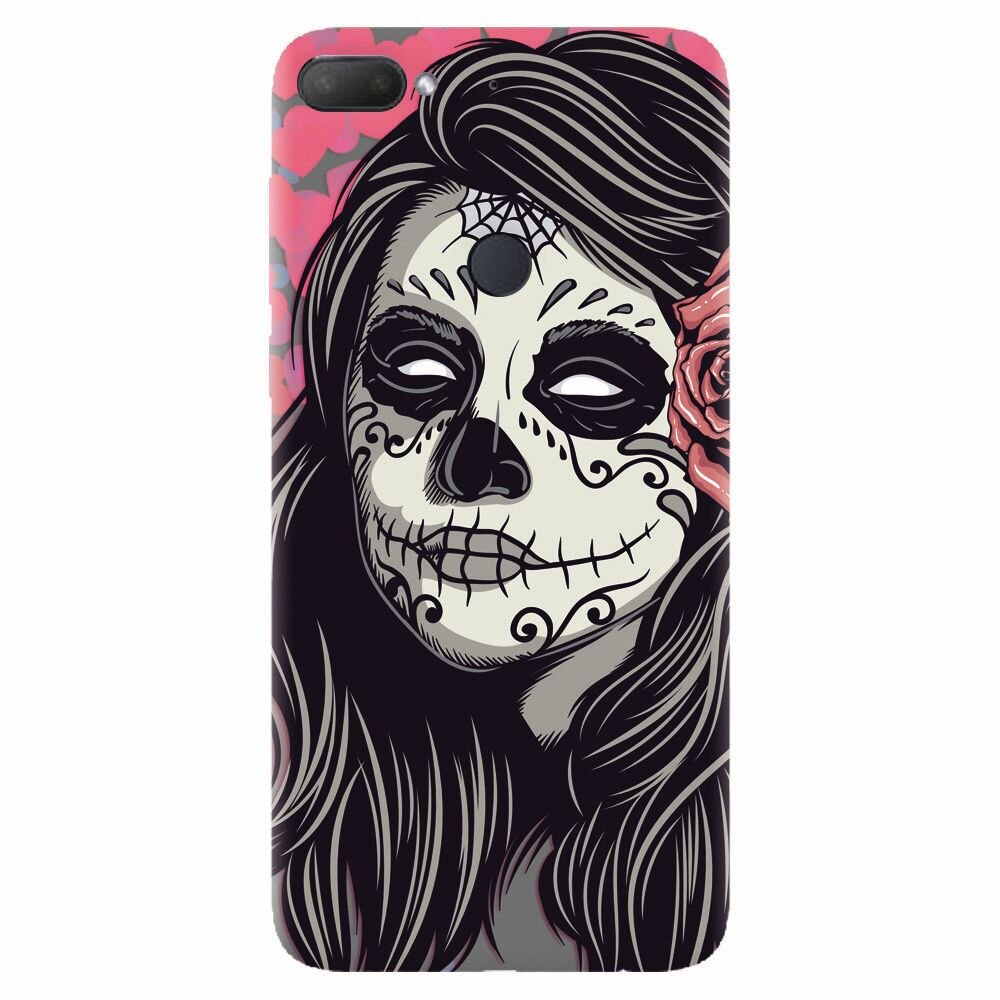 Husa silicon pentru Htc Desire 12 Plus, Mexican Girl Skull