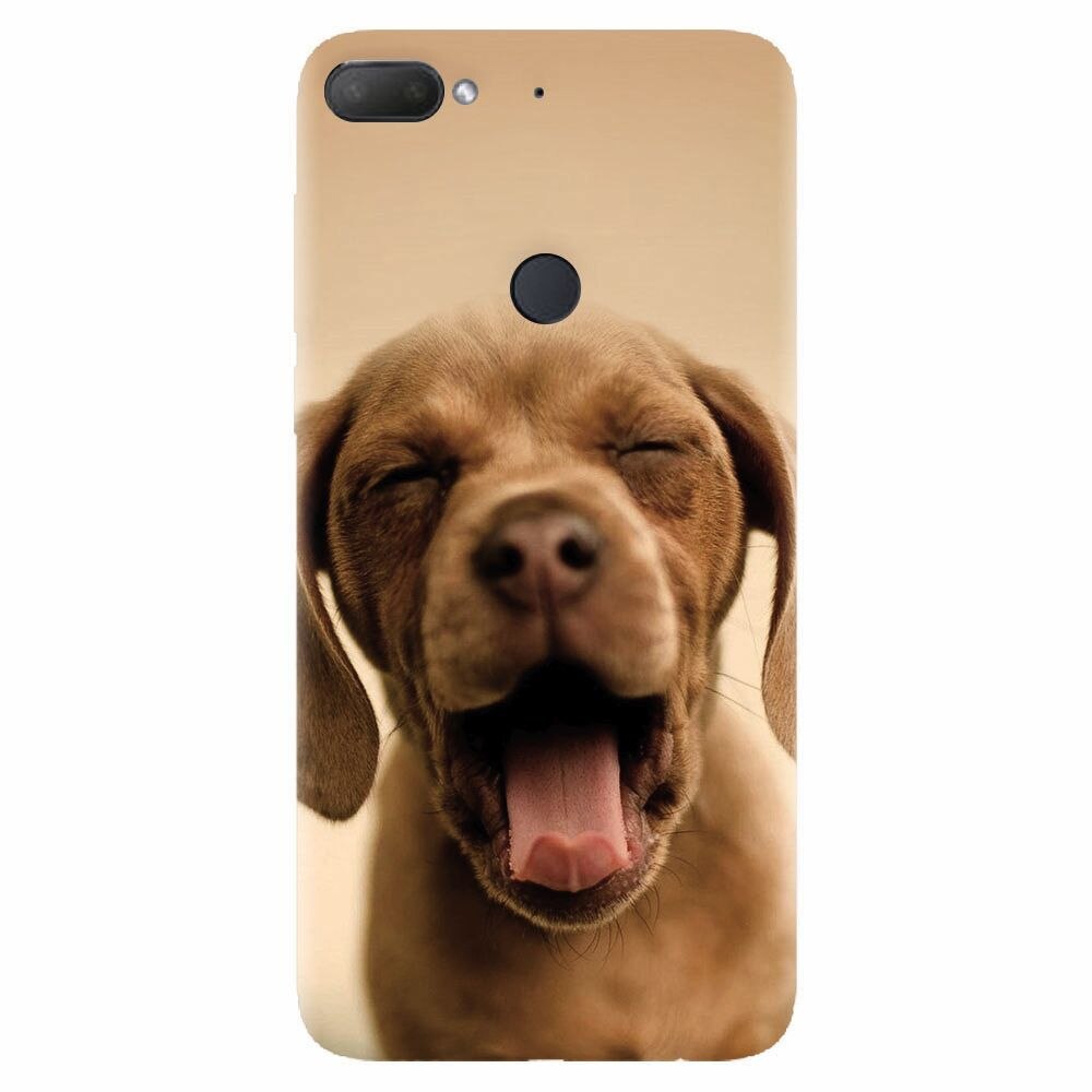 Husa silicon pentru Htc Desire 12 Plus, Cute Yawning Puppy