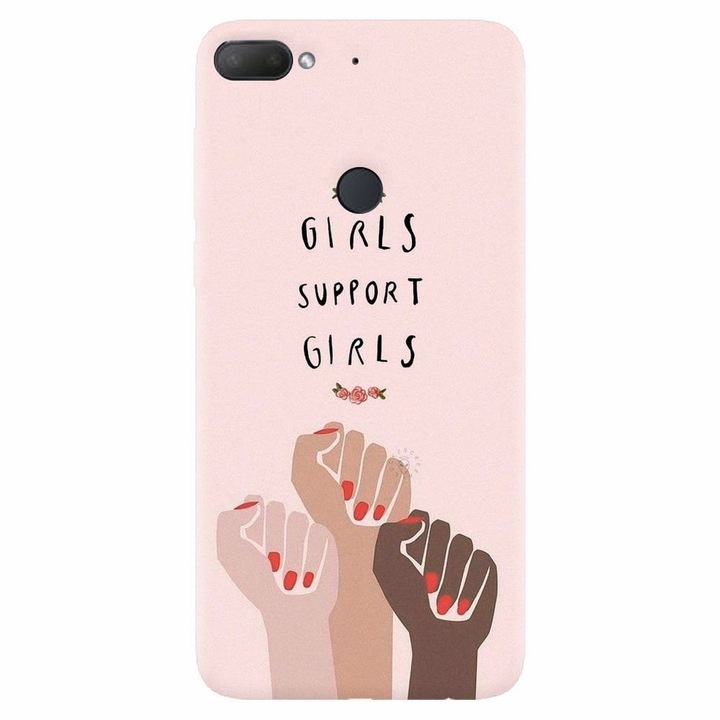 Силиконов калъф, съвместим с Htc Desire 12 Plus, Girls Supportgirls