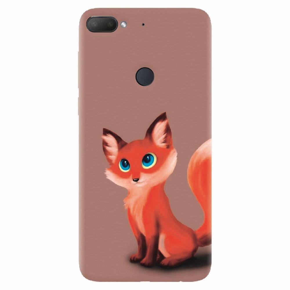 Husa silicon pentru Htc Desire 12 Plus, Fox Cartoon Animal And