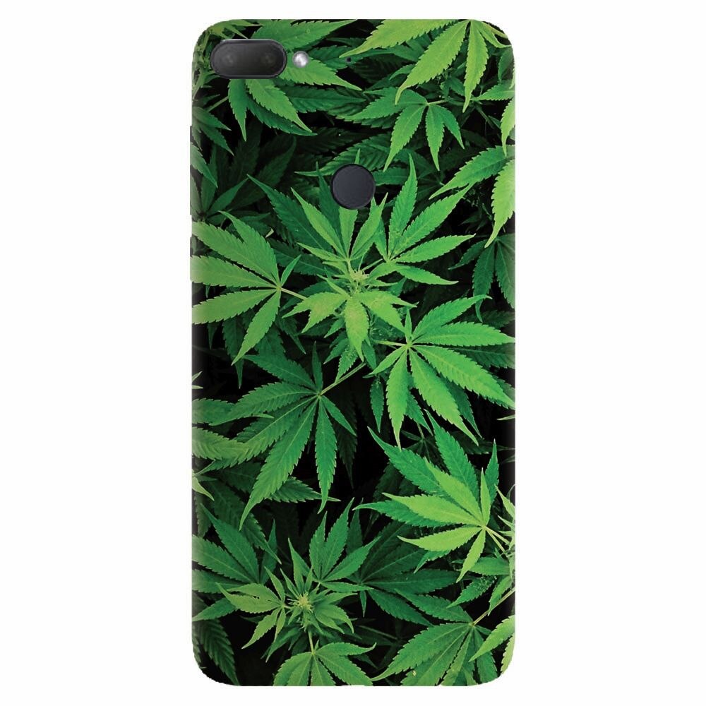 Husa silicon pentru Htc Desire 12 Plus, Green Leaf Pattern