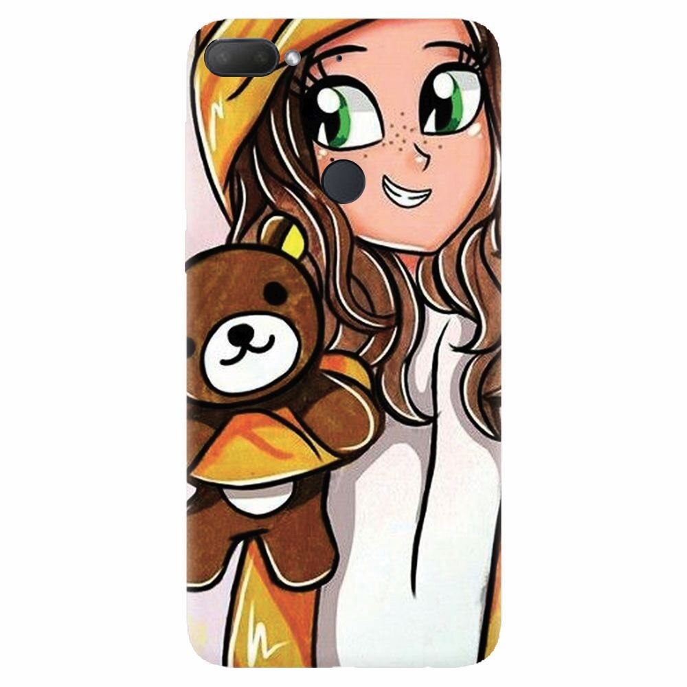 Husa silicon pentru Htc Desire 12 Plus, Girl With Little Bear