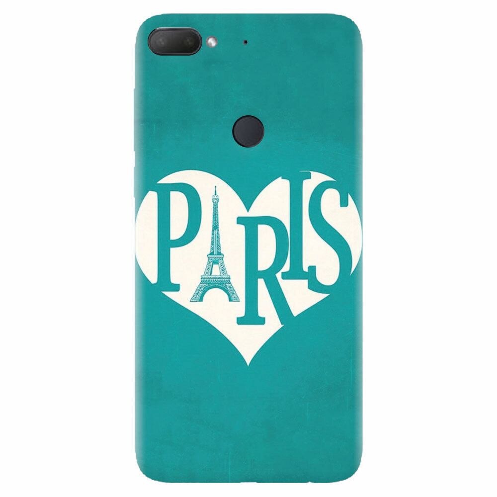 Husa silicon pentru Htc Desire 12 Plus, I Love Paris