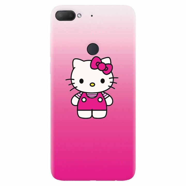 Силиконов калъф за Htc Desire 12 Plus, Cute Pink Catty