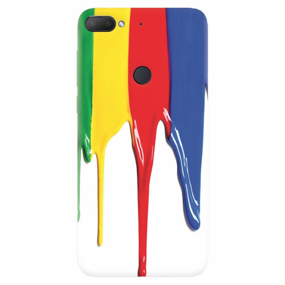 Husa silicon pentru Htc Desire 12 Plus, Dripping Colorful Paint
