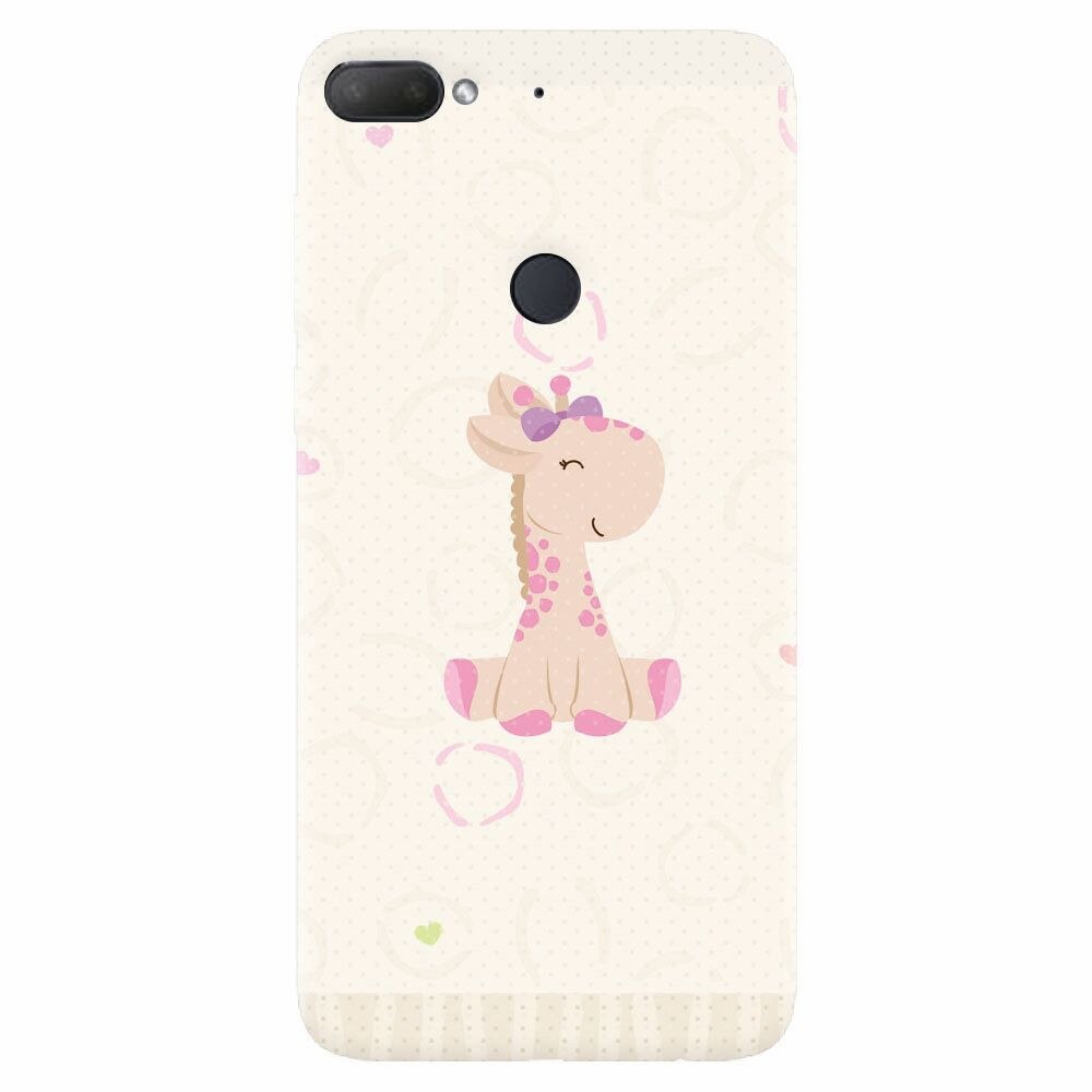 Husa silicon pentru Htc Desire 12 Plus, Giraffe Cute