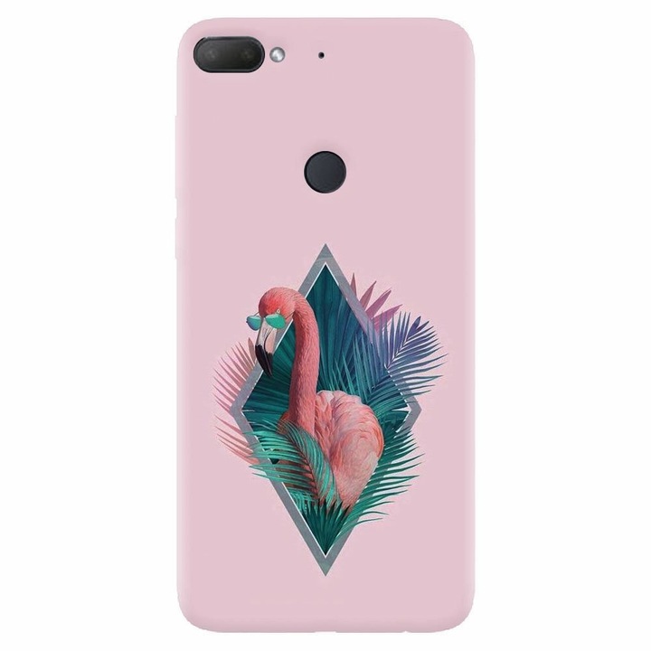 Силиконов кейс за Htc Desire 12 Plus, Flamingo Със Слънчеви очила