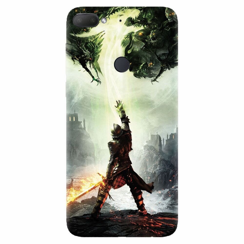 Husa silicon pentru Htc Desire 12 Plus, Green Dragon