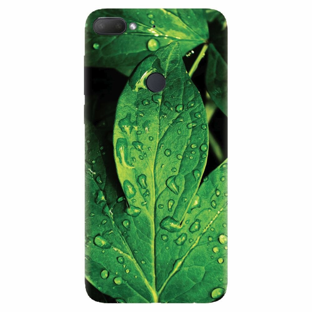 Husa silicon pentru Htc Desire 12 Plus, Leaves And Dew