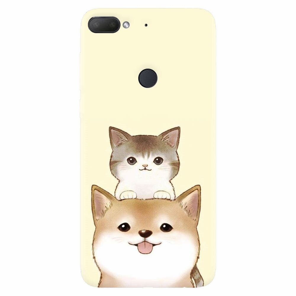 Husa silicon pentru Htc Desire 12 Plus, Two Cat