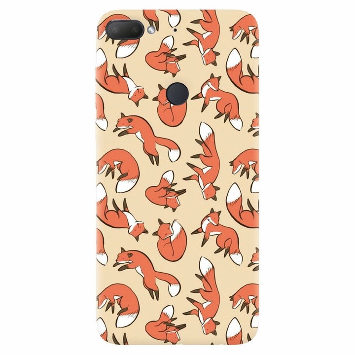 Силиконов калъф, съвместим с Htc Desire 12 Plus, Red Foxes