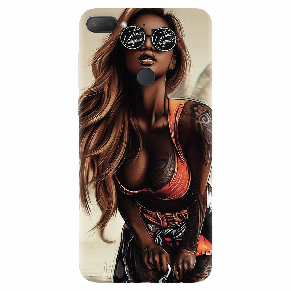 Husa silicon pentru Htc Desire 12 Plus, Tattoed Girl