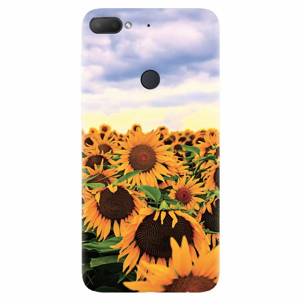 Husa silicon pentru Htc Desire 12 Plus, Sunflowers