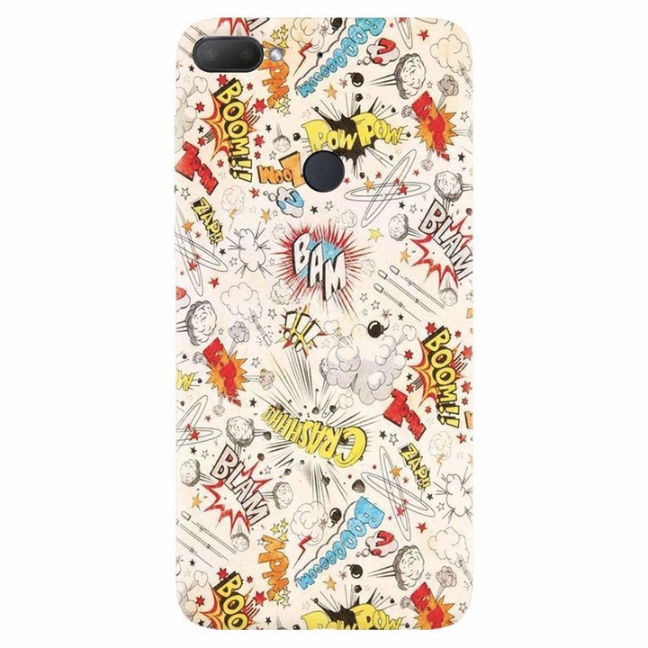 Силиконов капак, съвместим с Htc Desire 12 Plus, Vintage Comic