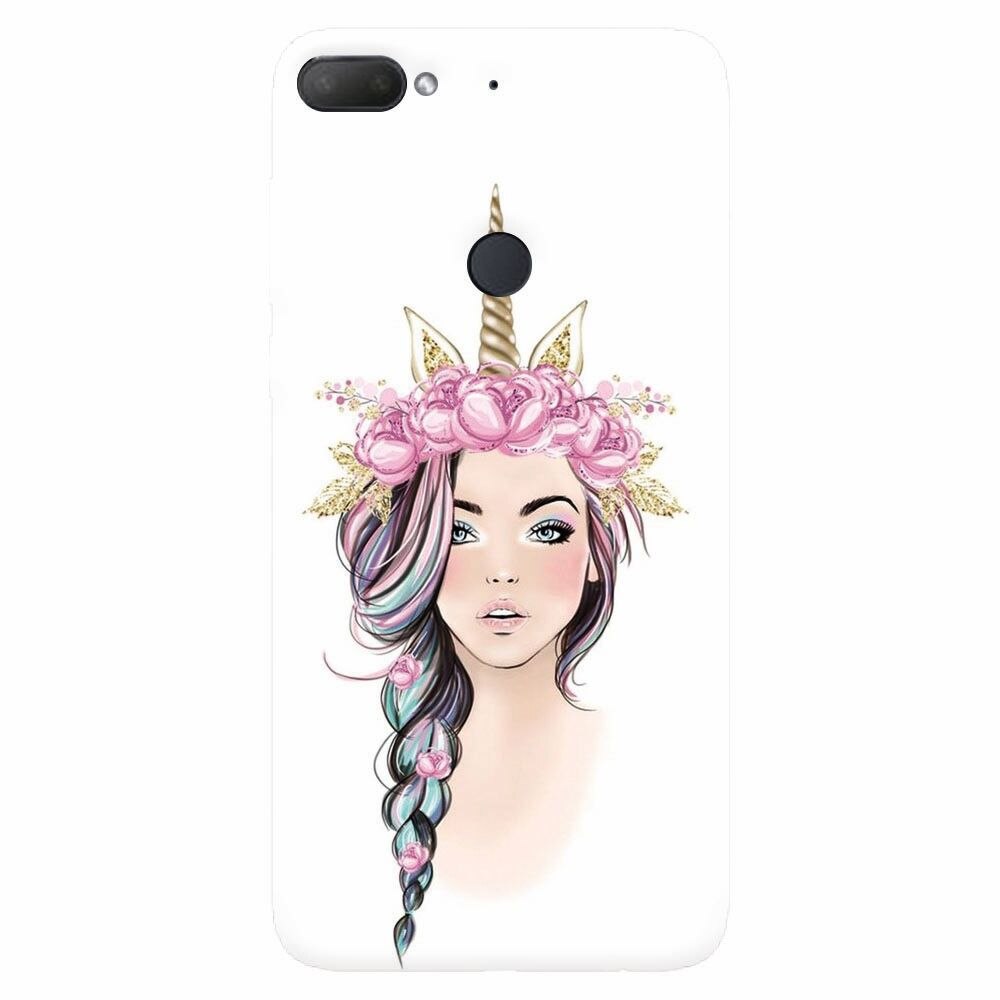 Husa silicon pentru Htc Desire 12 Plus, Unicorn Girl