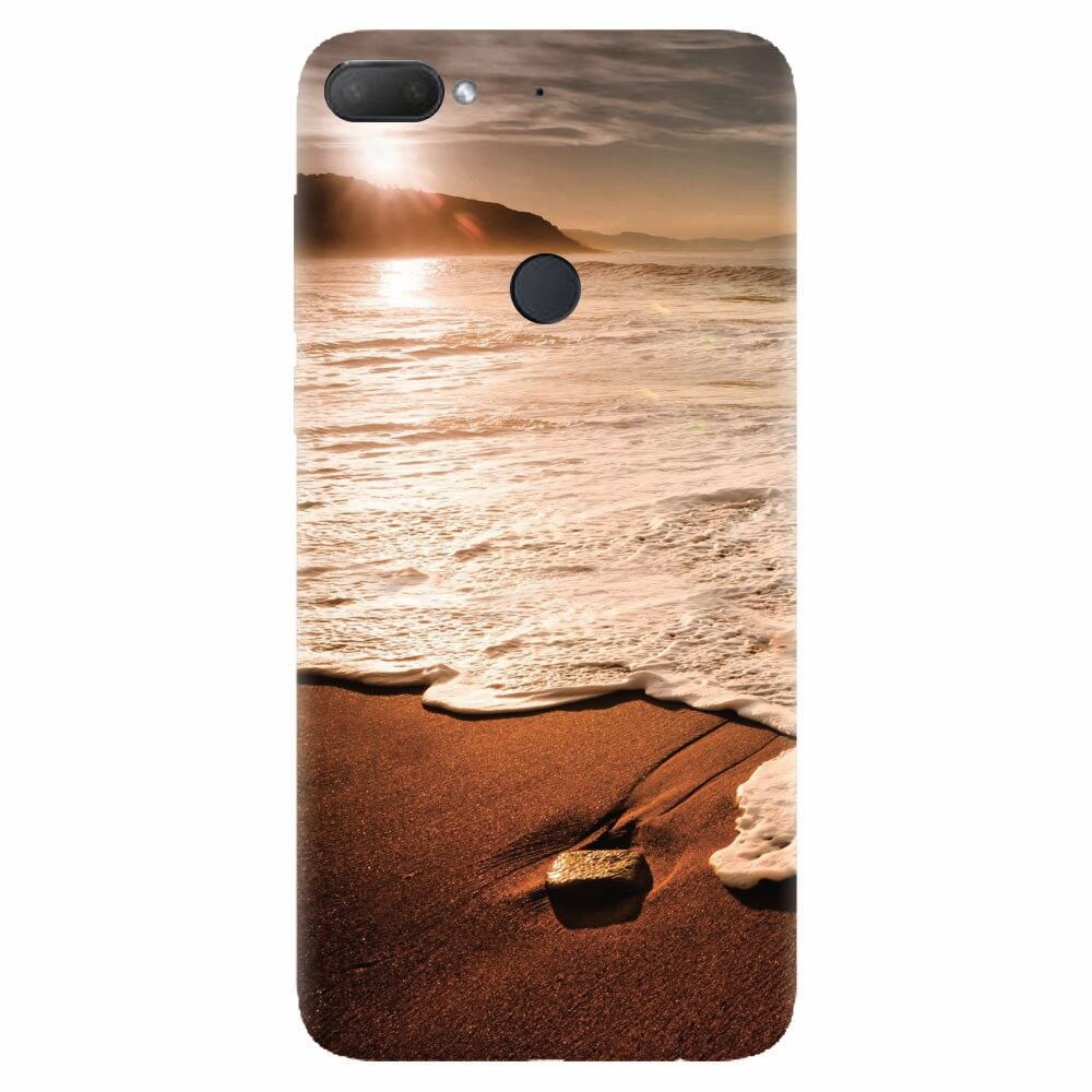 Husa silicon pentru Htc Desire 12 Plus, Sunset Foamy Beach Wave