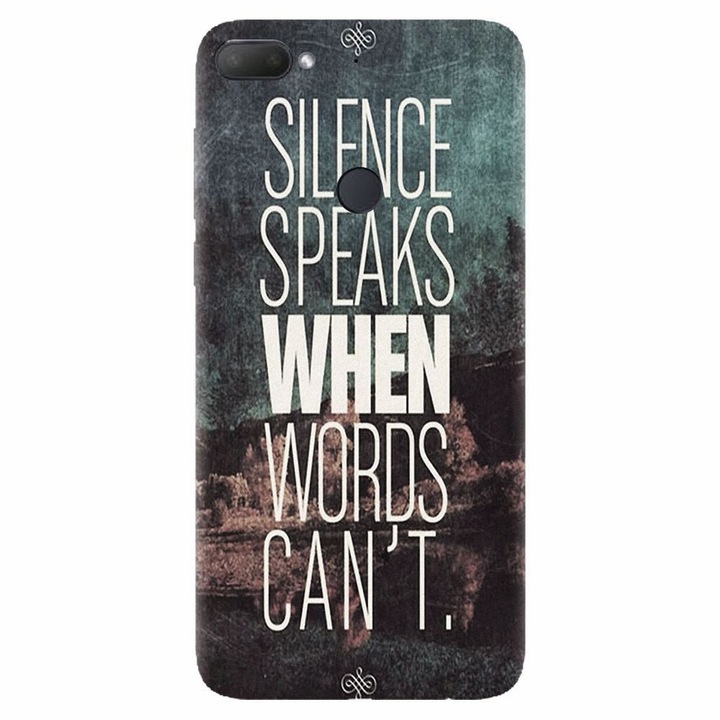Силиконов капак, съвместим с Htc Desire 12 Plus, Silence Speak When Word Cannot