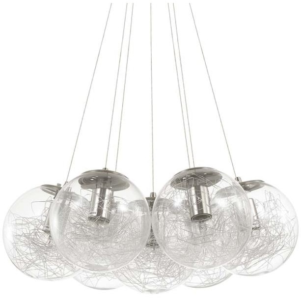 Lustra Mapa Sat SP7,IDEAL LUX,metal,sticla,nikel