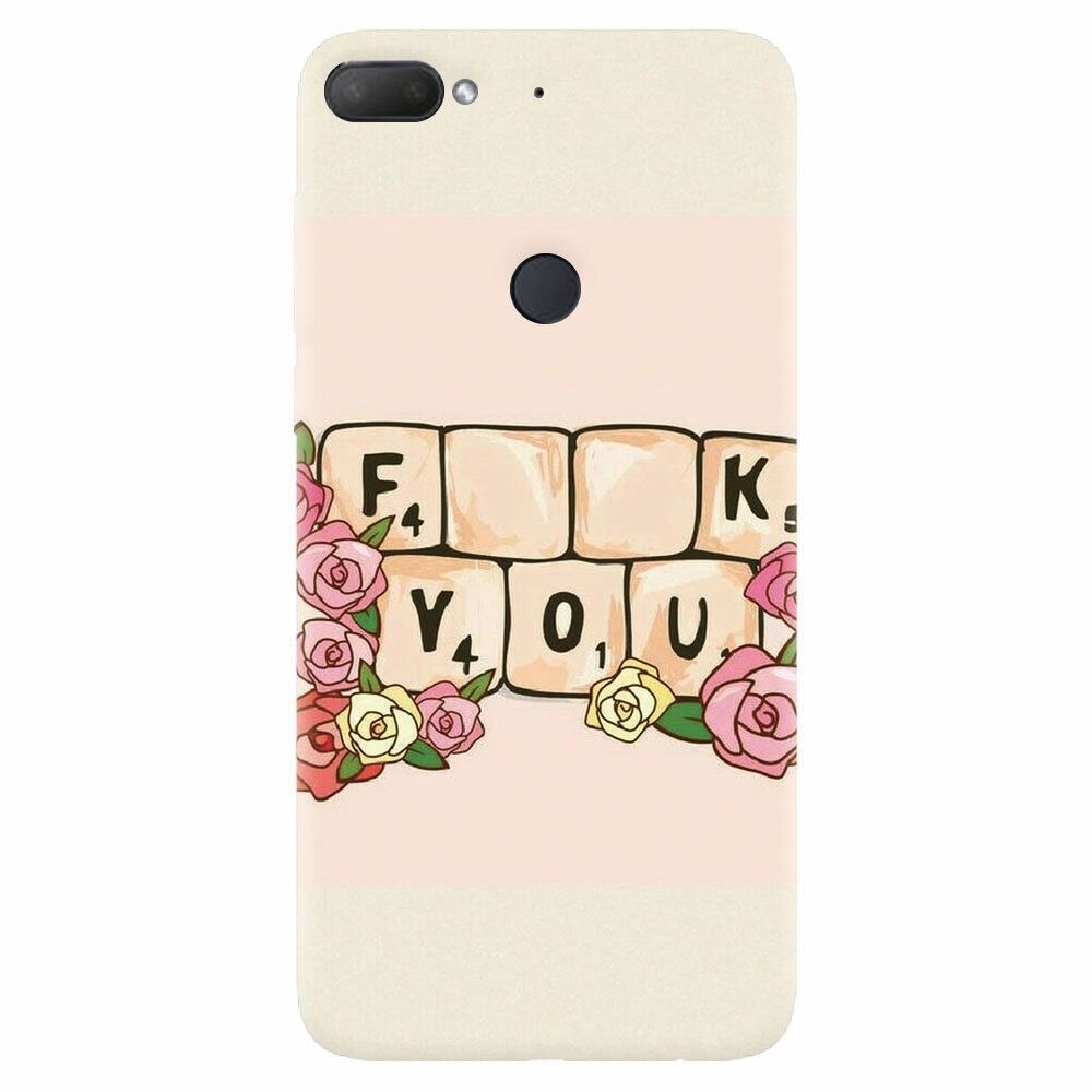 Husa silicon pentru Htc Desire 12 Plus, Scrabble