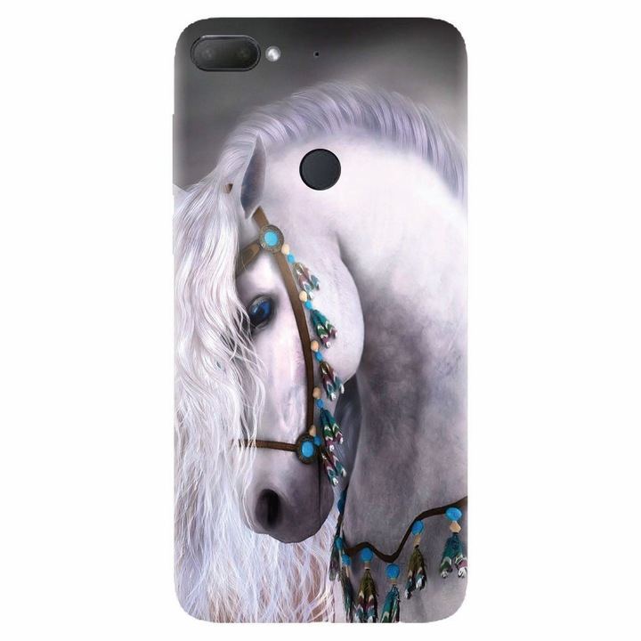 Силиконов кейс съвместим с Htc Desire 12 Plus, White Horse