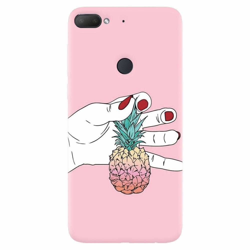 Husa silicon pentru Htc Desire 12 Plus, Rainbow Pinepple