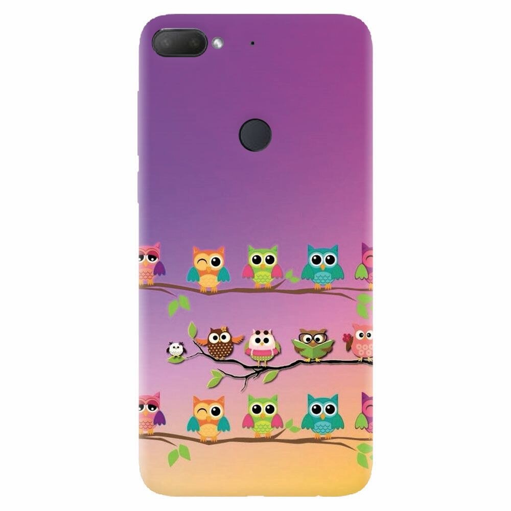 Husa silicon pentru Htc Desire 12 Plus, Owls
