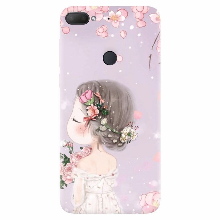 Силиконов кейс съвместим с Htc Desire 12 Plus, Girl 001