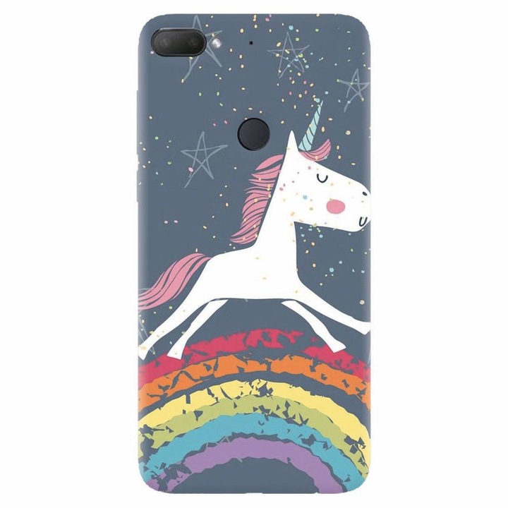 Силиконов калъф за Htc Desire 12 Plus, Unicorn Rainbow