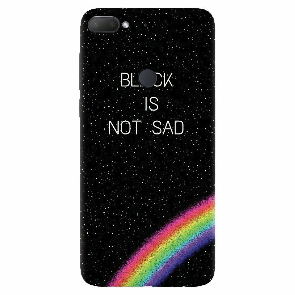 Husa silicon pentru Htc Desire 12 Plus, Black Is Not Sad