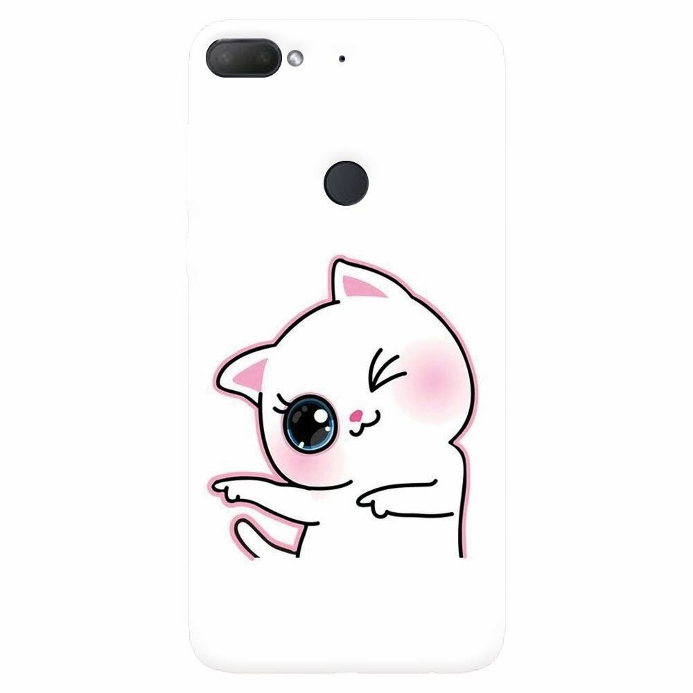 Husa silicon pentru Htc Desire 12 Plus, Cute Kitty