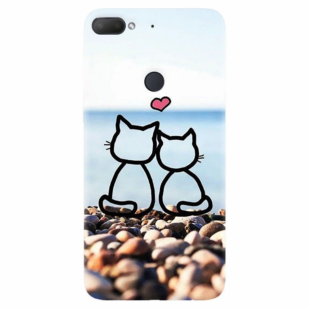 Husa silicon pentru Htc Desire 12 Plus, In Love Cats