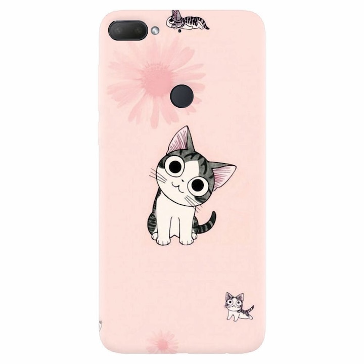 Силиконов кейс съвместим с Htc Desire 12 Plus, Cute Cat 101
