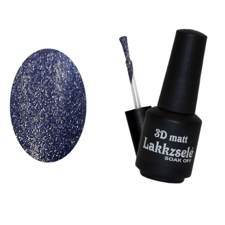 Oja semipermanenta 3D Matt Gel, MoonbasaNails, No 708, Albastru, 5 ml