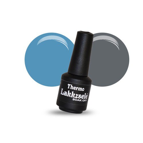 Oja semipermanenta termica 415, MoonbasaNails, Albastru-Gri, 5ml