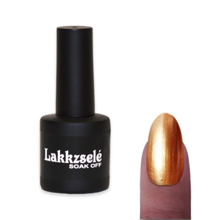 Gel polish semipermanent unghii MoonbasaNails, Lucios, Auriu, 6 ml