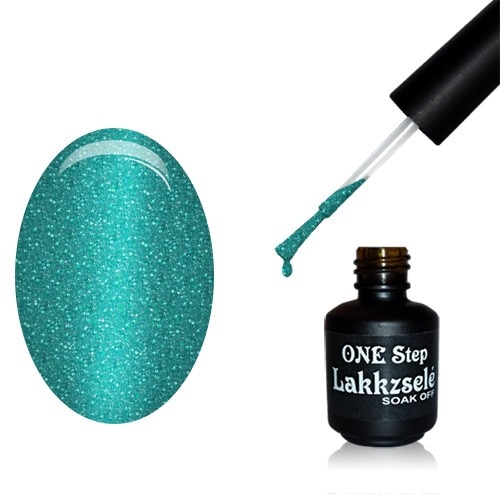 Oja semipermanenta One Step, MoonbasaNails, 152 Glitter Turkish green, 5 ml