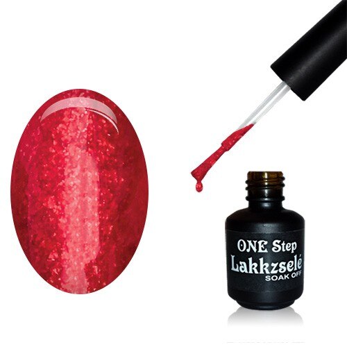 Oja semipermanenta One Step, MoonbasaNails, 094 Glitter red, 5 ml