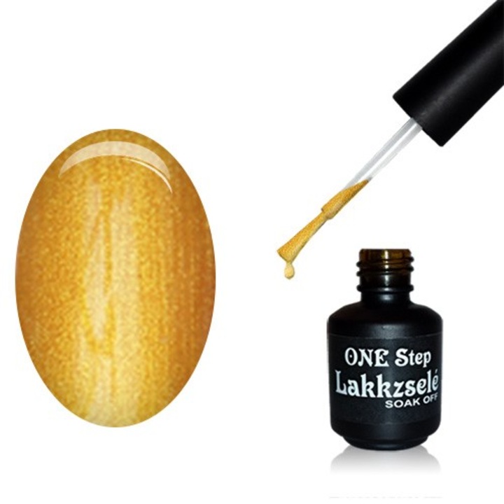 Oja semipermanenta One Step, MoonbasaNails, 079 Glittery autumn gold, 5 ml
