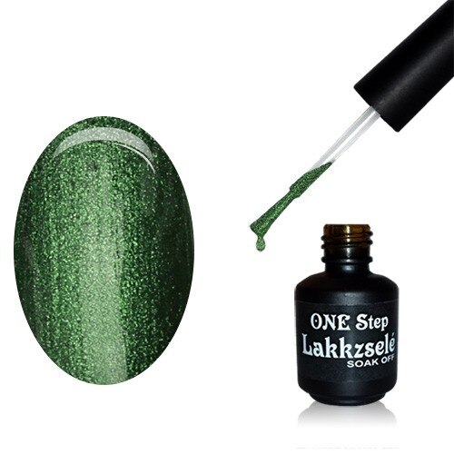 Oja semipermanenta One Step, MoonbasaNails, 043 Glitter dark green, 5 ml