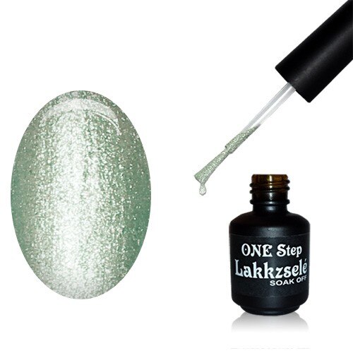 Oja semipermanenta One Step, MoonbasaNails, 025 Green glitter hologram, 5 ml