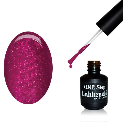 Oja semipermanenta One Step, MoonbasaNails, 024 Glitter cherries, 5 ml
