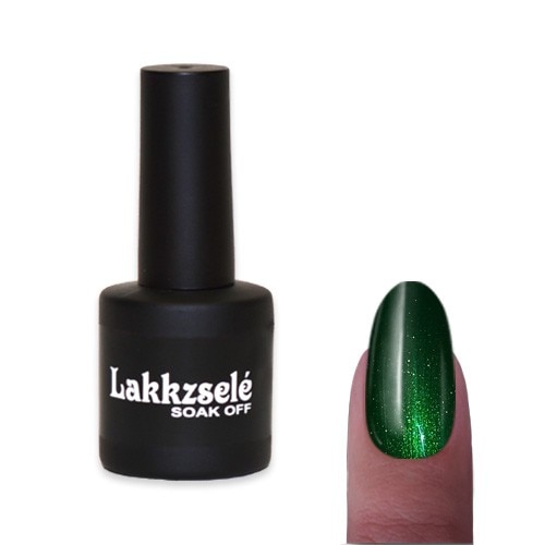 Gel polish semipermanent unghii MoonbasaNails #297, Sidefat, Cu sclipici, Verde, 6 ml